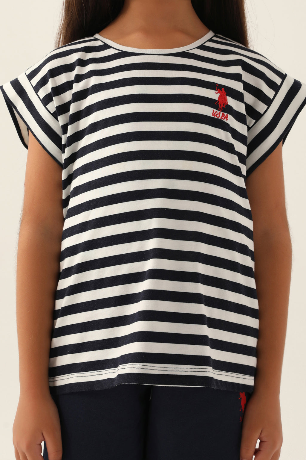 U.S. Polo Assn., Pijama de bumbac cu dungi