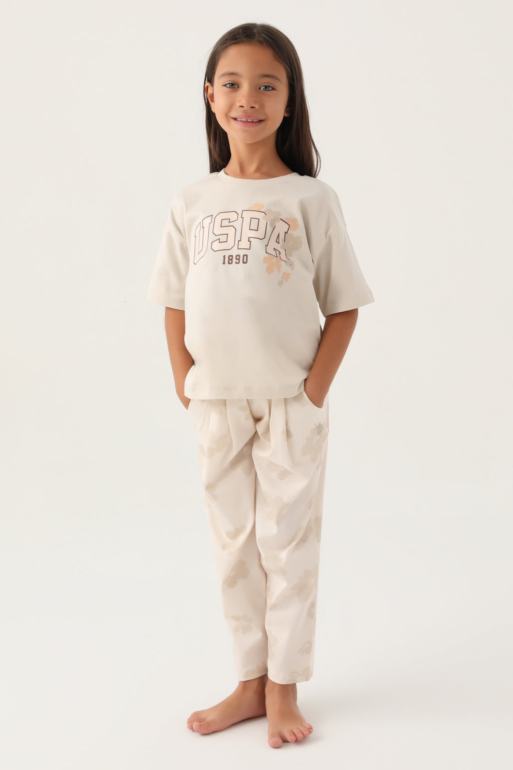 U.S. Polo Assn., Set doua piese din amestec de bumbac