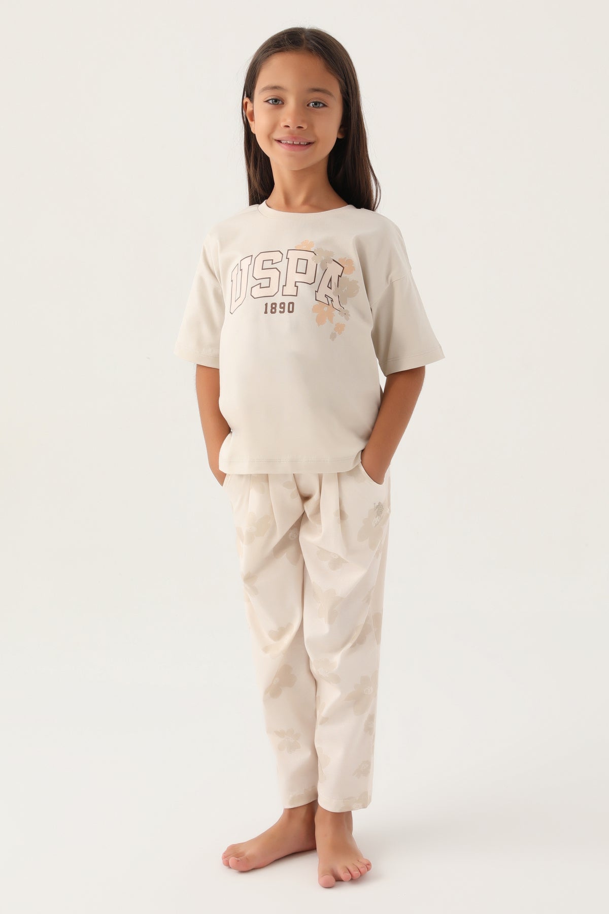 U.S. Polo Assn., Set doua piese din amestec de bumbac