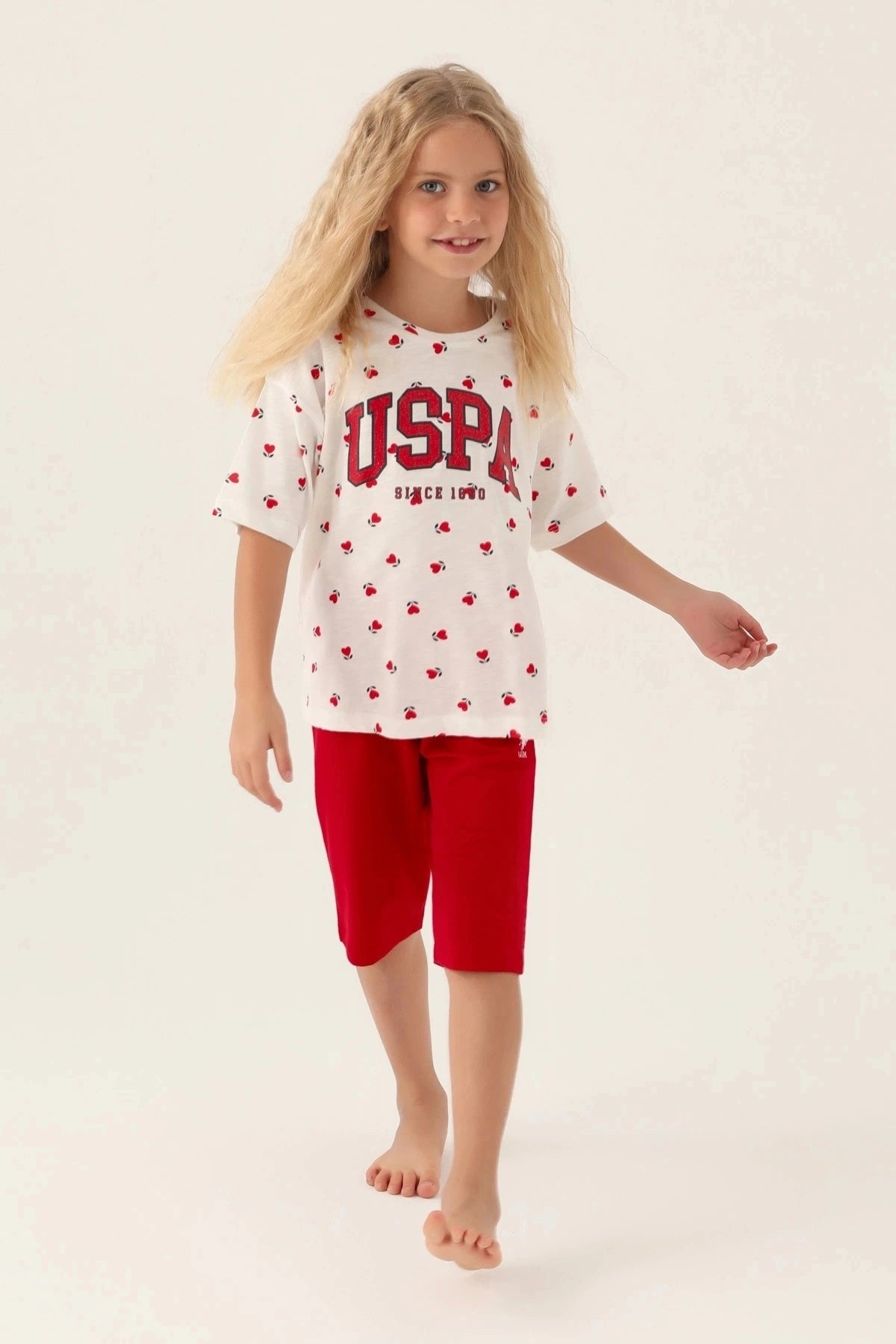 U.S. Polo Assn., Set doua piese din amestec de bumbac