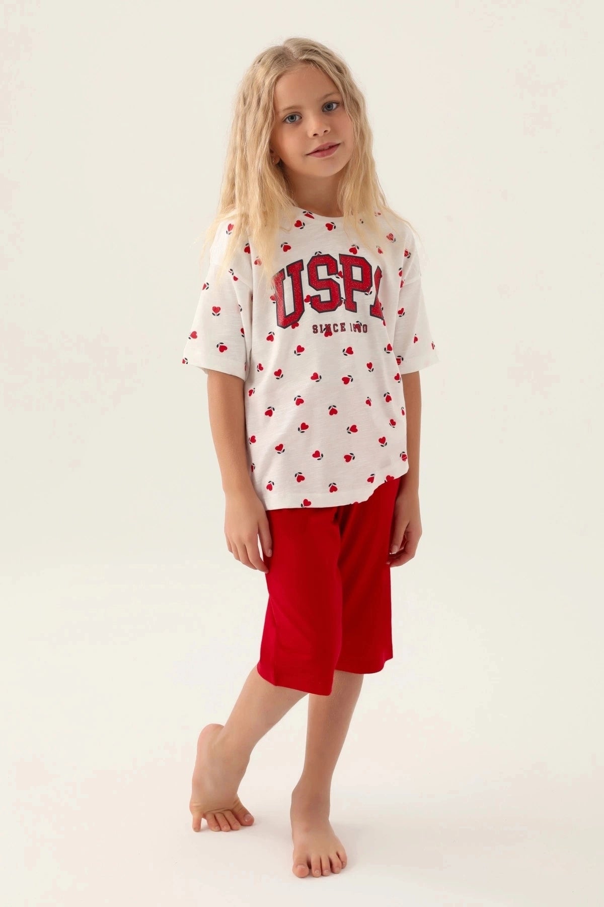 U.S. Polo Assn., Set doua piese din amestec de bumbac