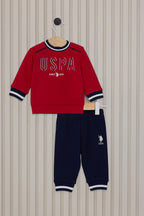 U.S. Polo Assn., Trening cu logo, Rosu, Negru, 68-74 CM