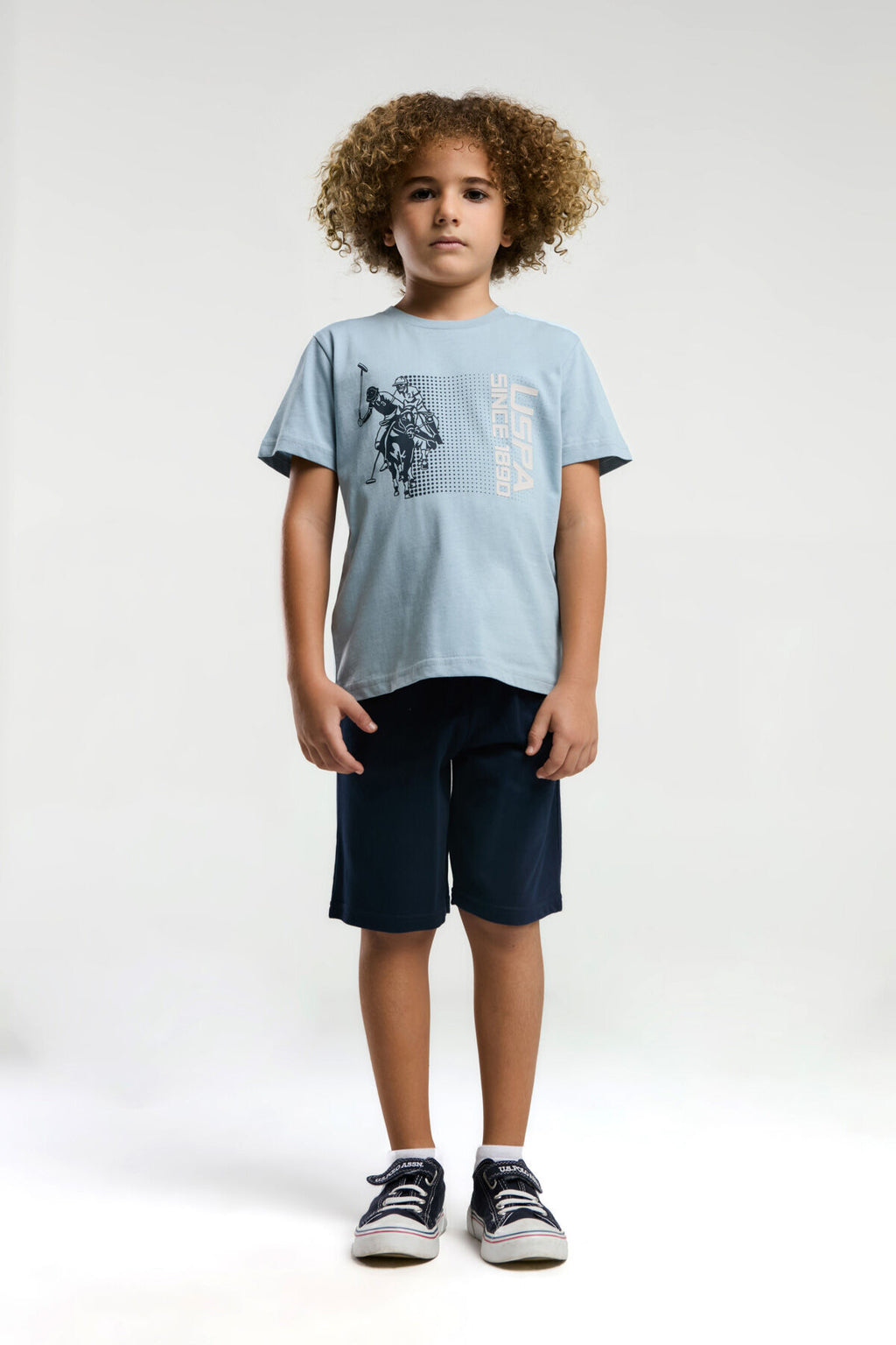 U.S. Polo Assn., Tricou si bermude cu imprimeu logo