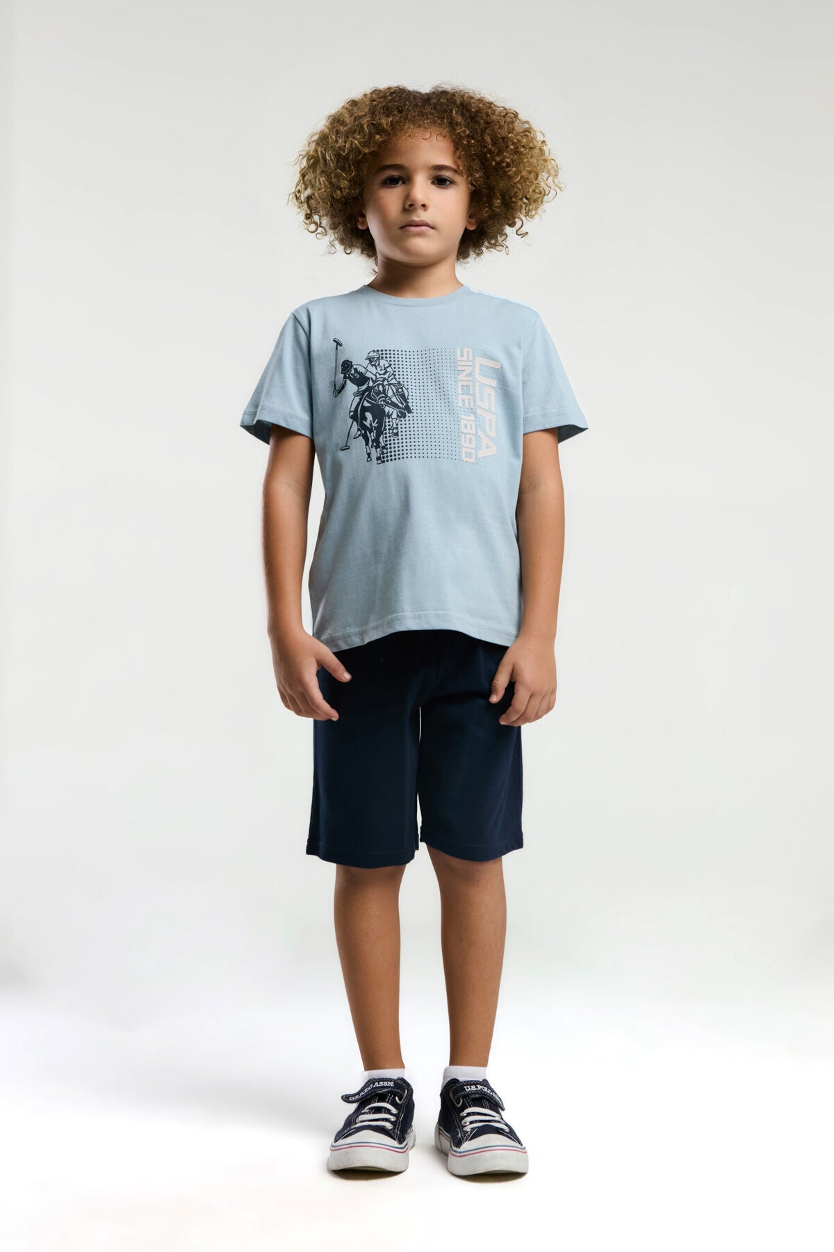 U.S. Polo Assn., Tricou si bermude cu imprimeu logo