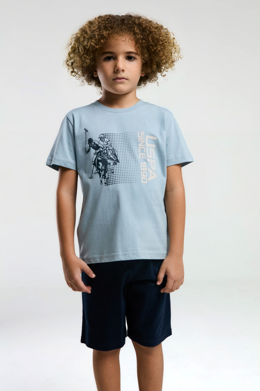 U.S. Polo Assn., Tricou si bermude cu imprimeu logo