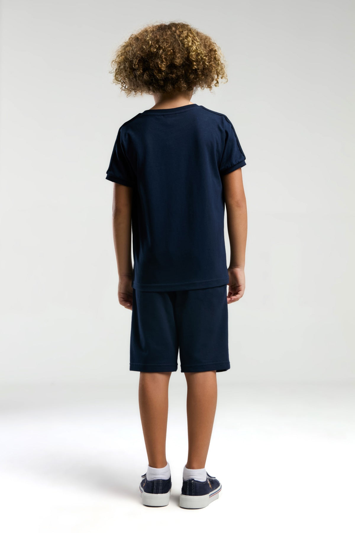 U.S. Polo Assn., Set de tricou din bumbac si pantaloni scurti cu logo discret
