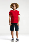 U.S. Polo Assn., Set de tricou din bumbac si pantaloni scurti cu logo discret