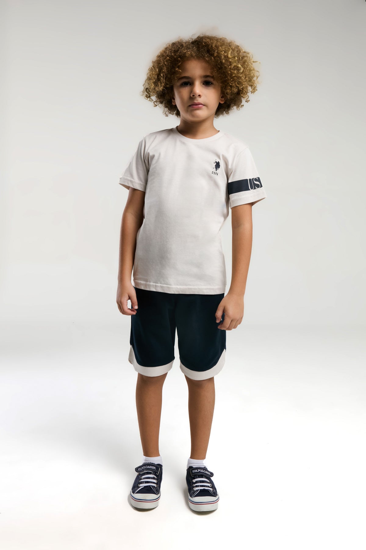 U.S. Polo Assn., Set doua piese din amestec de bumbac