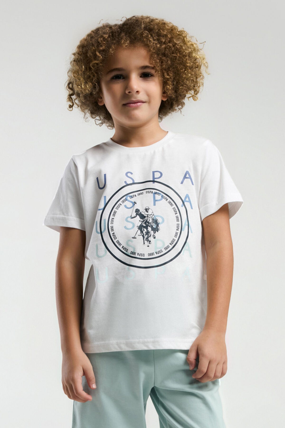 U.S. Polo Assn., Set doua piese din amestec de bumbac
