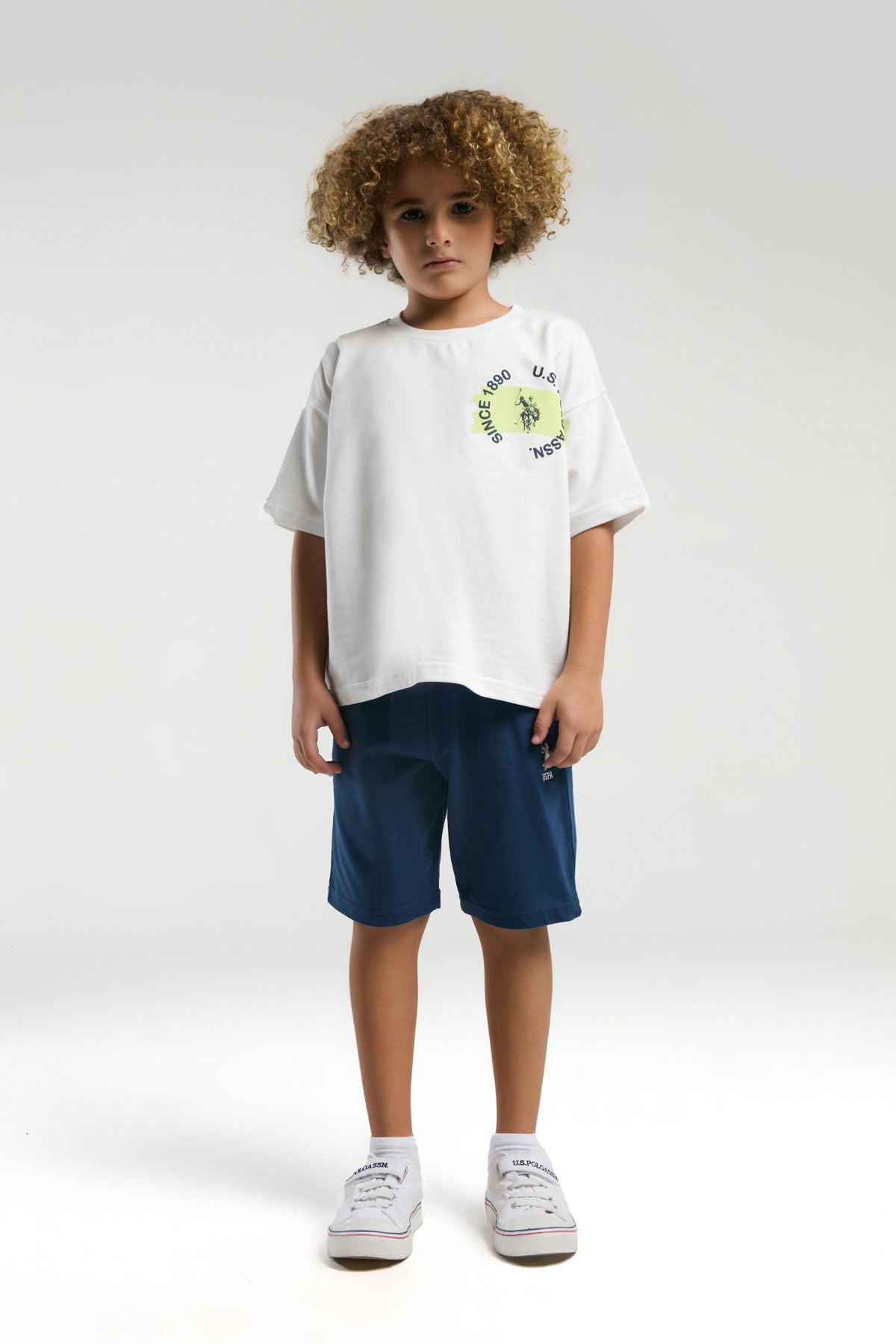 U.S. Polo Assn., Set doua piese din amestec de bumbac