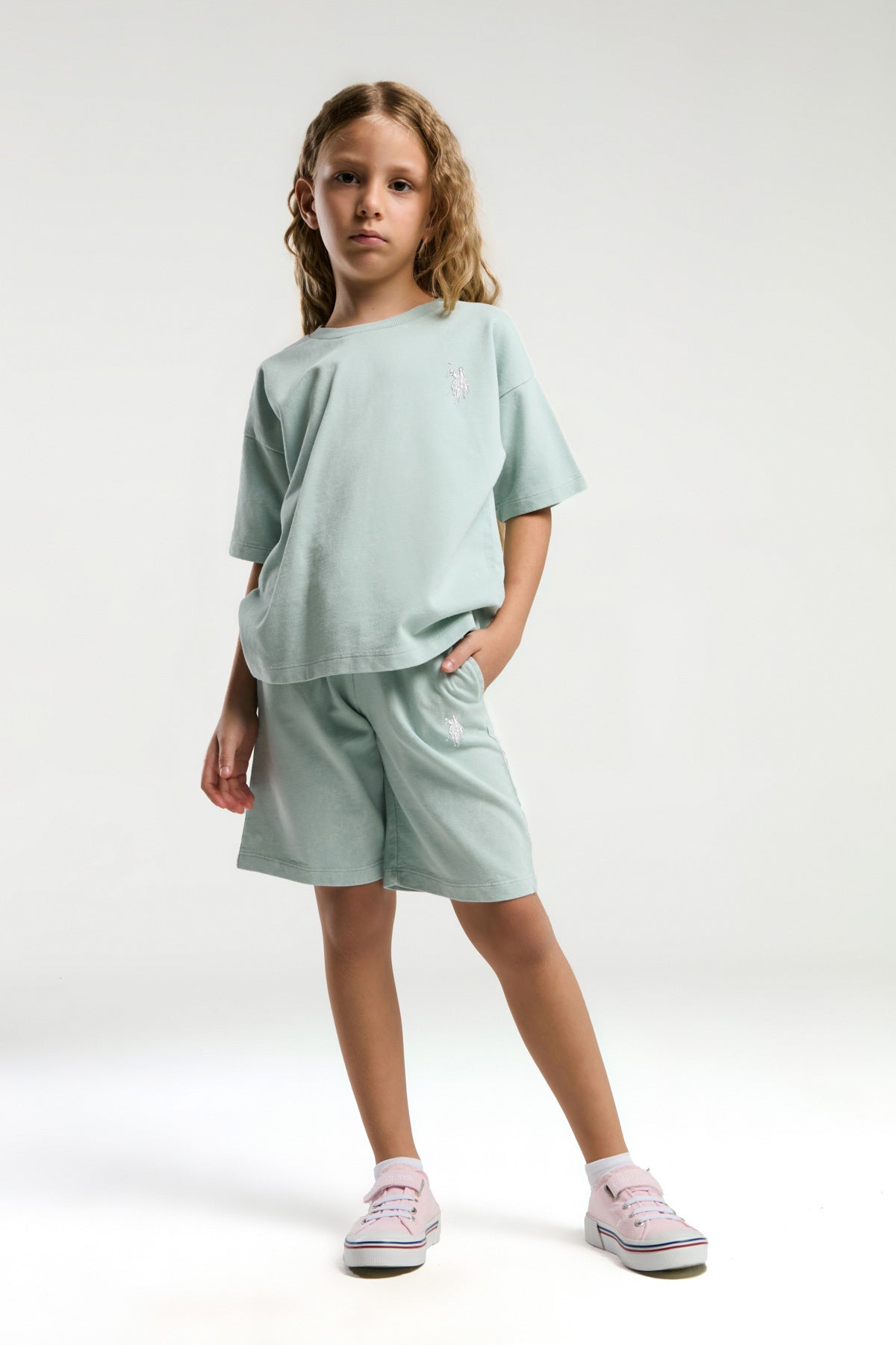 U.S. Polo Assn., Set doua piese din amestec de bumbac