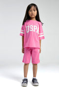 U.S. Polo Assn., Set de tricou lejer si pantaloni scurti, 2 piese