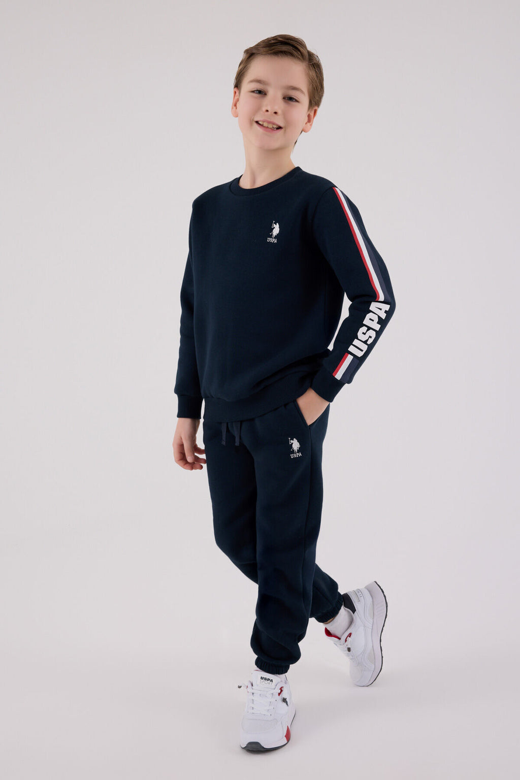 U.S. Polo Assn., Set doua piese din amestec de bumbac