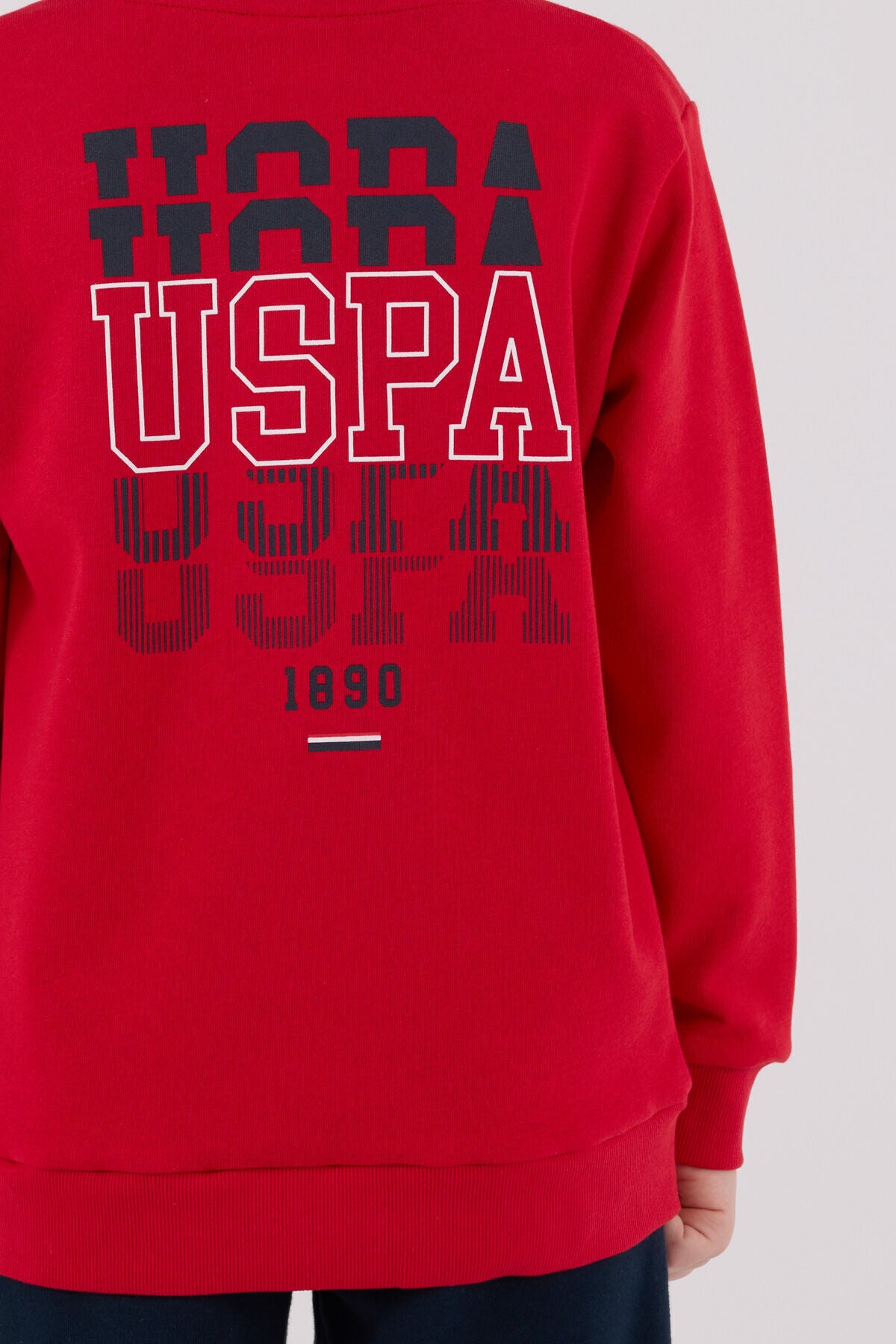 U.S. Polo Assn., Trening cu imprimeu logo pe partea din spate si decolteu la baza gatului
