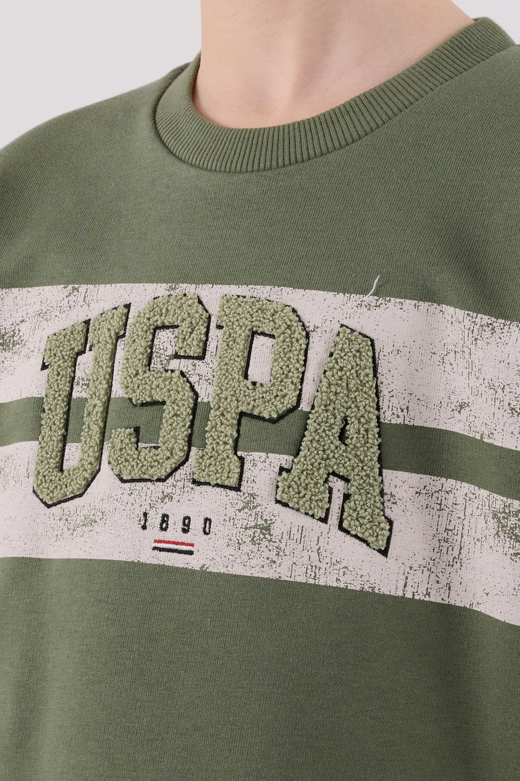 U.S. Polo Assn., Set de bluza de trening si pantaloni de trening cu imprimeu