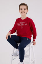 U.S. Polo Assn., Set de bluza de trening din amestec de bumbac cu pantaloni de trening cu logo brodat