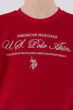 U.S. Polo Assn., Set de bluza de trening din amestec de bumbac cu pantaloni de trening cu logo brodat