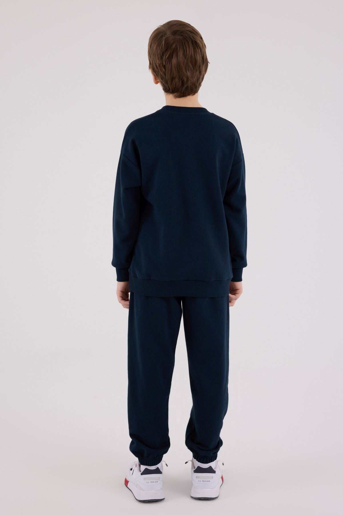 U.S. Polo Assn., Set de bluza de trening si pantaloni de trening cu broderie discreta