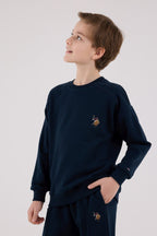 U.S. Polo Assn., Set de bluza de trening si pantaloni de trening cu broderie discreta