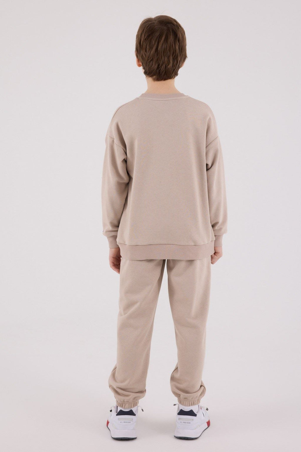 U.S. Polo Assn., Set de bluza de trening si pantaloni de trening cu broderie discreta