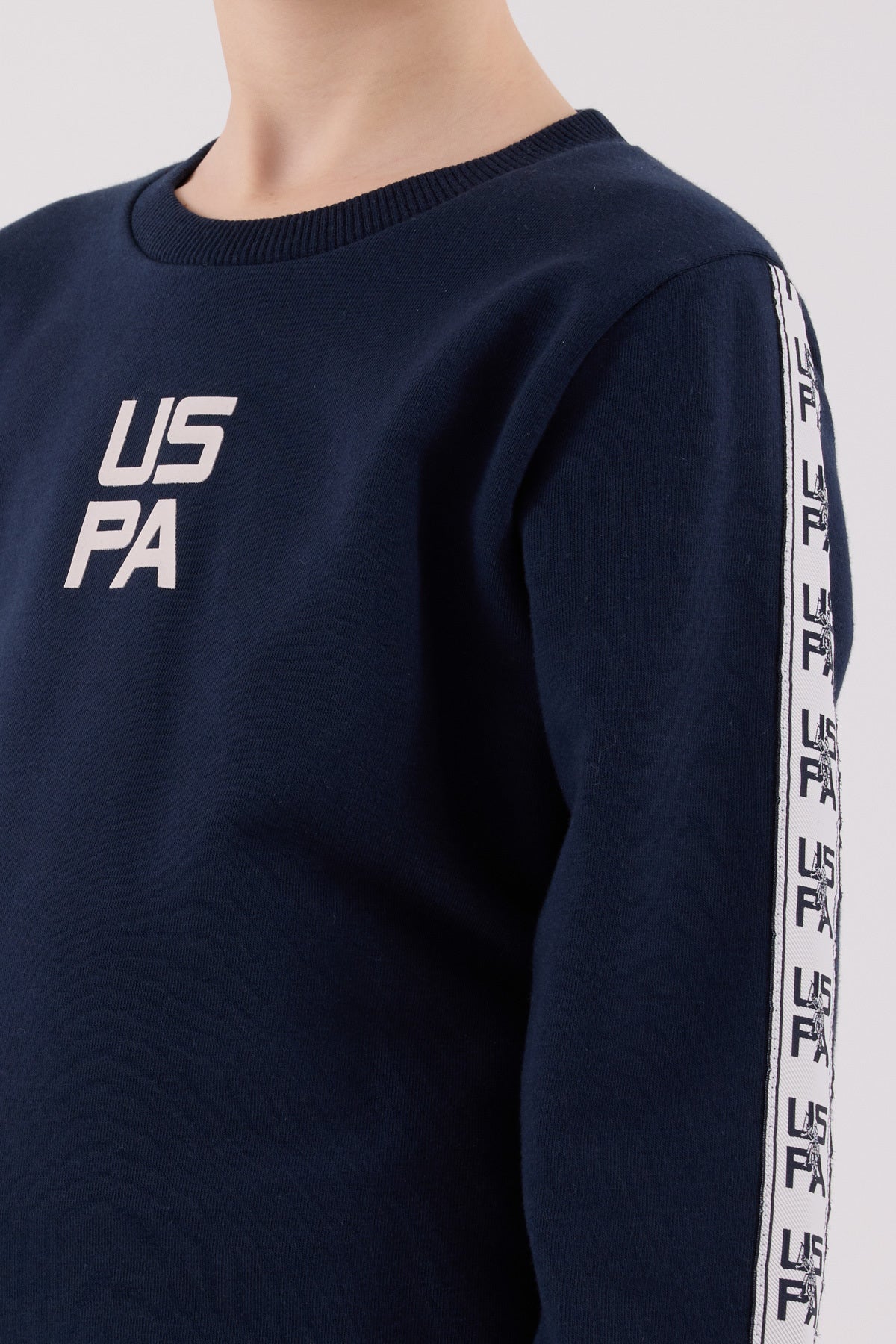 U.S. Polo Assn., Trening din amestec de bumbac cu segmente laterale contrastante