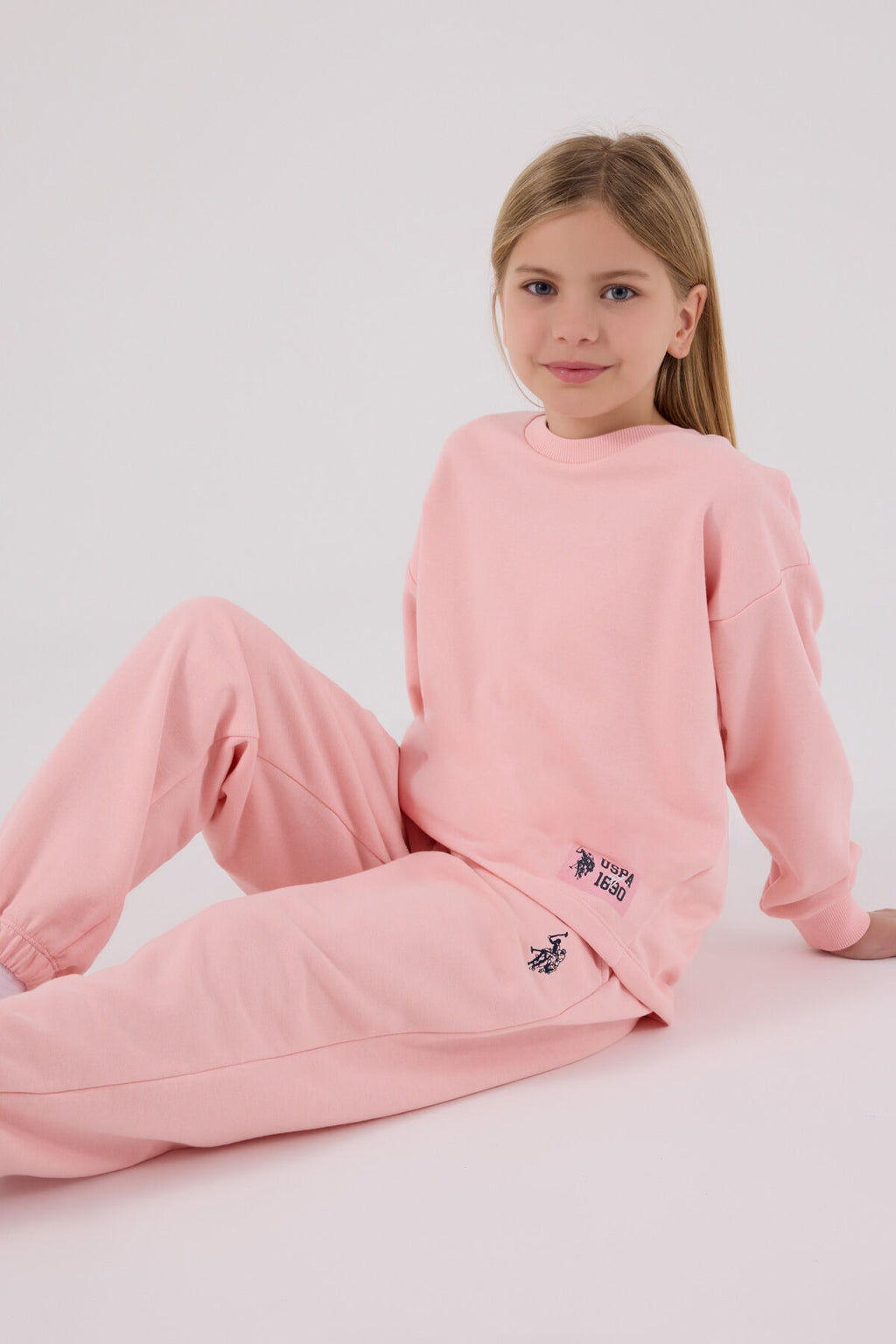 U.S. Polo Assn., Trening cu logo discret, Roz pastel, 164-170 CM