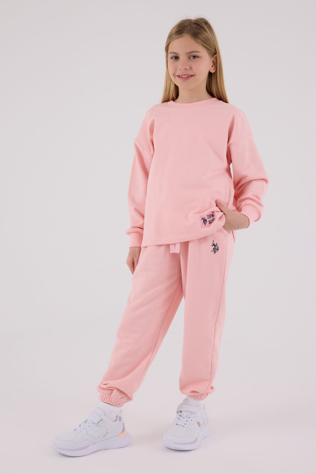 U.S. Polo Assn., Trening cu logo discret, Roz pastel, 164-170 CM