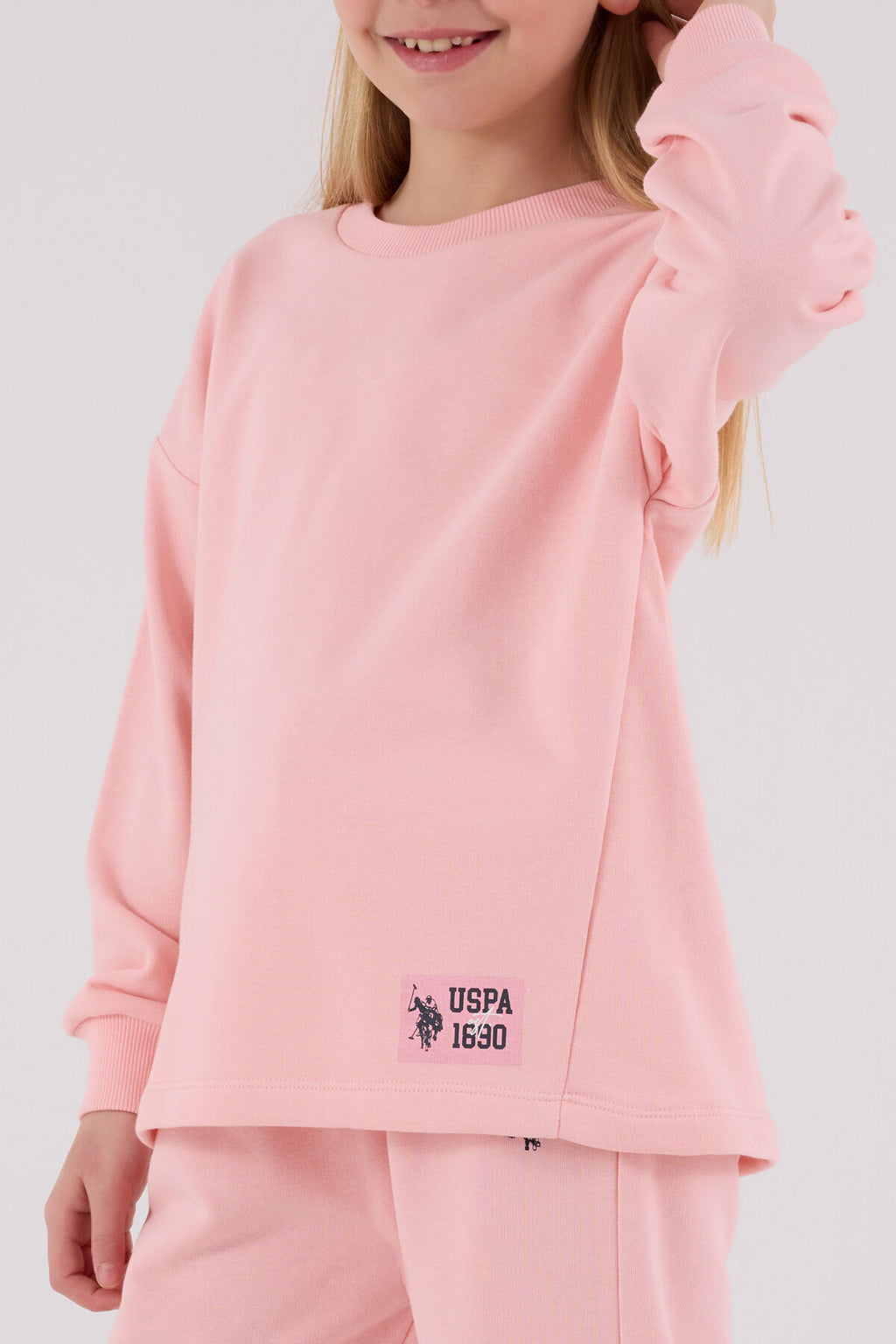 U.S. Polo Assn., Trening cu logo discret, Roz pastel, 164-170 CM
