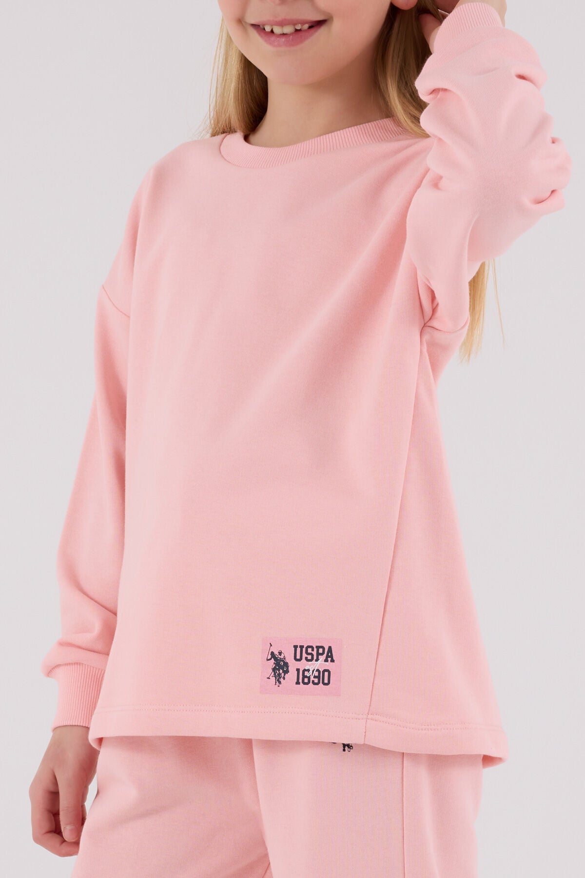 U.S. Polo Assn., Trening cu logo discret, Roz pastel, 164-170 CM