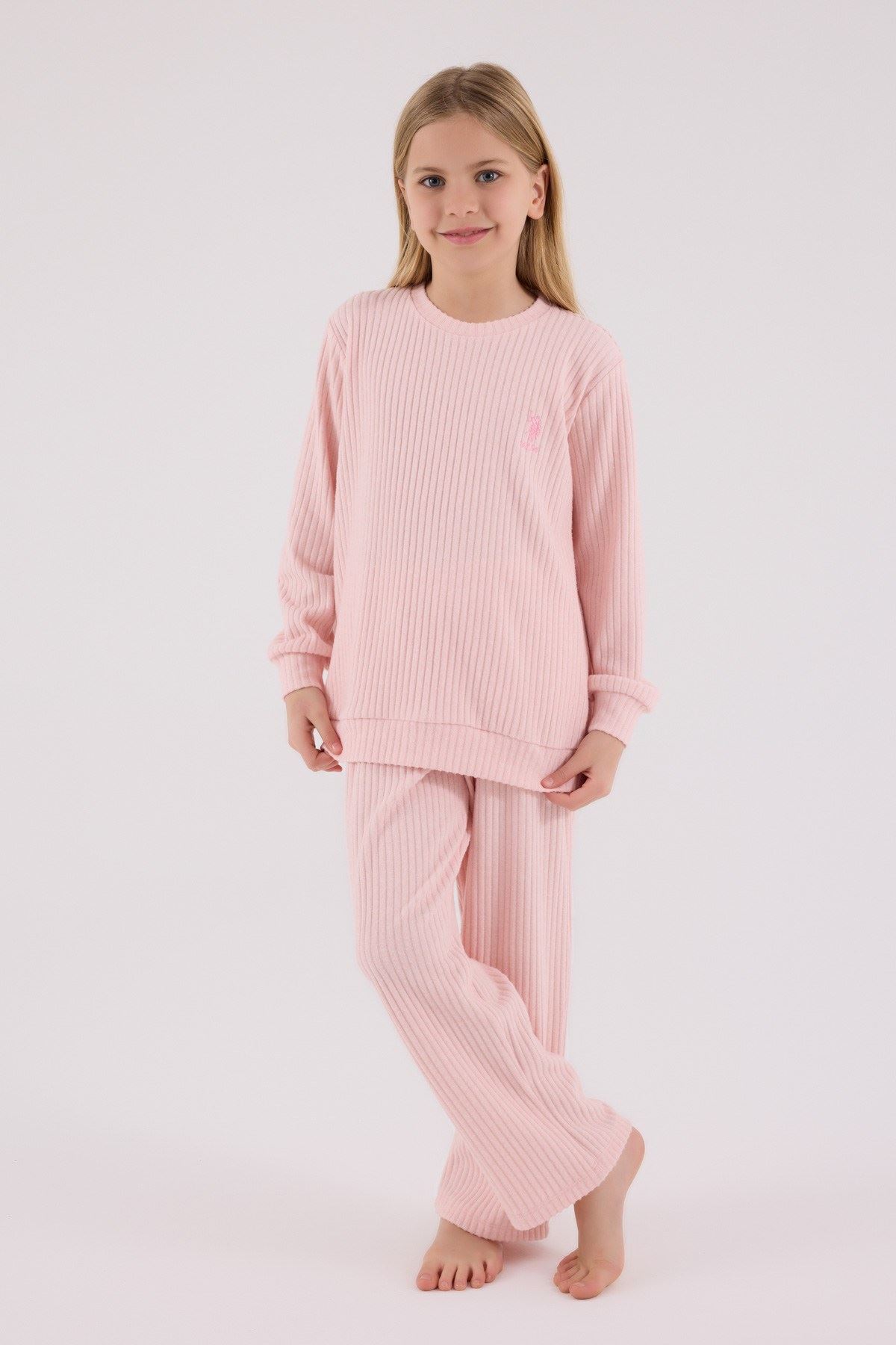 U.S. Polo Assn., Pijama cu pantaloni lungi, logo si striatii
