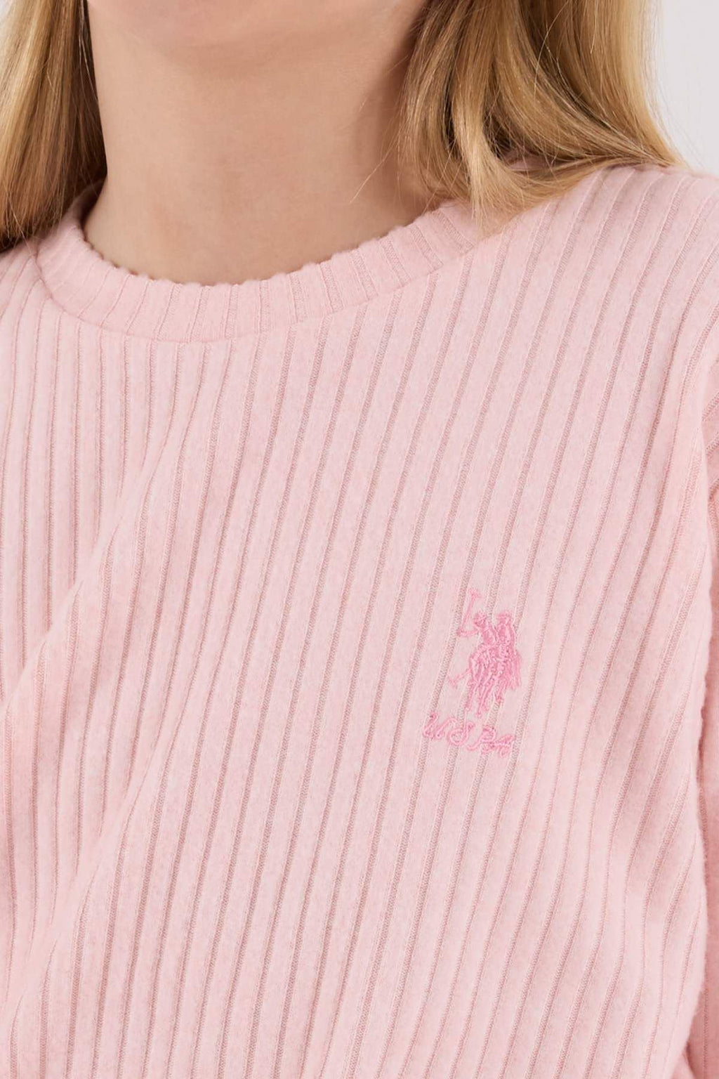 U.S. Polo Assn., Pijama cu pantaloni lungi, logo si striatii