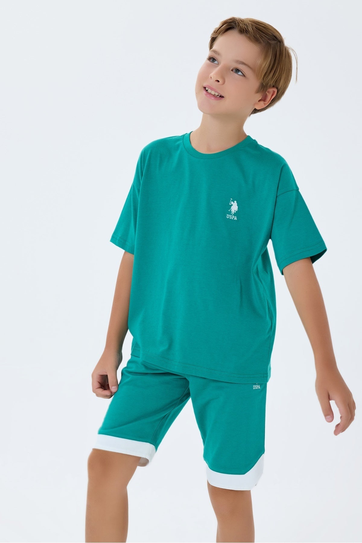 U.S. Polo Assn., Trening scurt cu imprimeu logo pe partea din spate