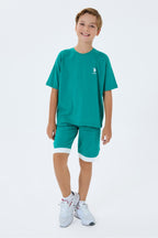 U.S. Polo Assn., Trening scurt cu imprimeu logo pe partea din spate