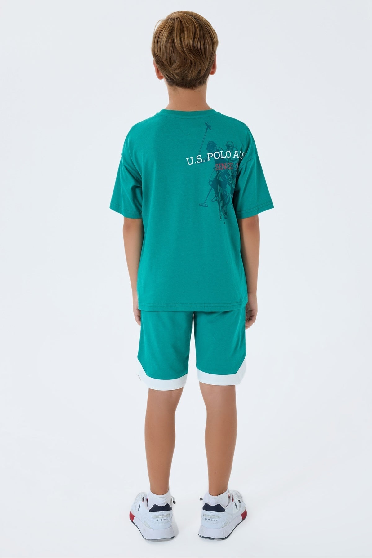 U.S. Polo Assn., Trening scurt cu imprimeu logo pe partea din spate