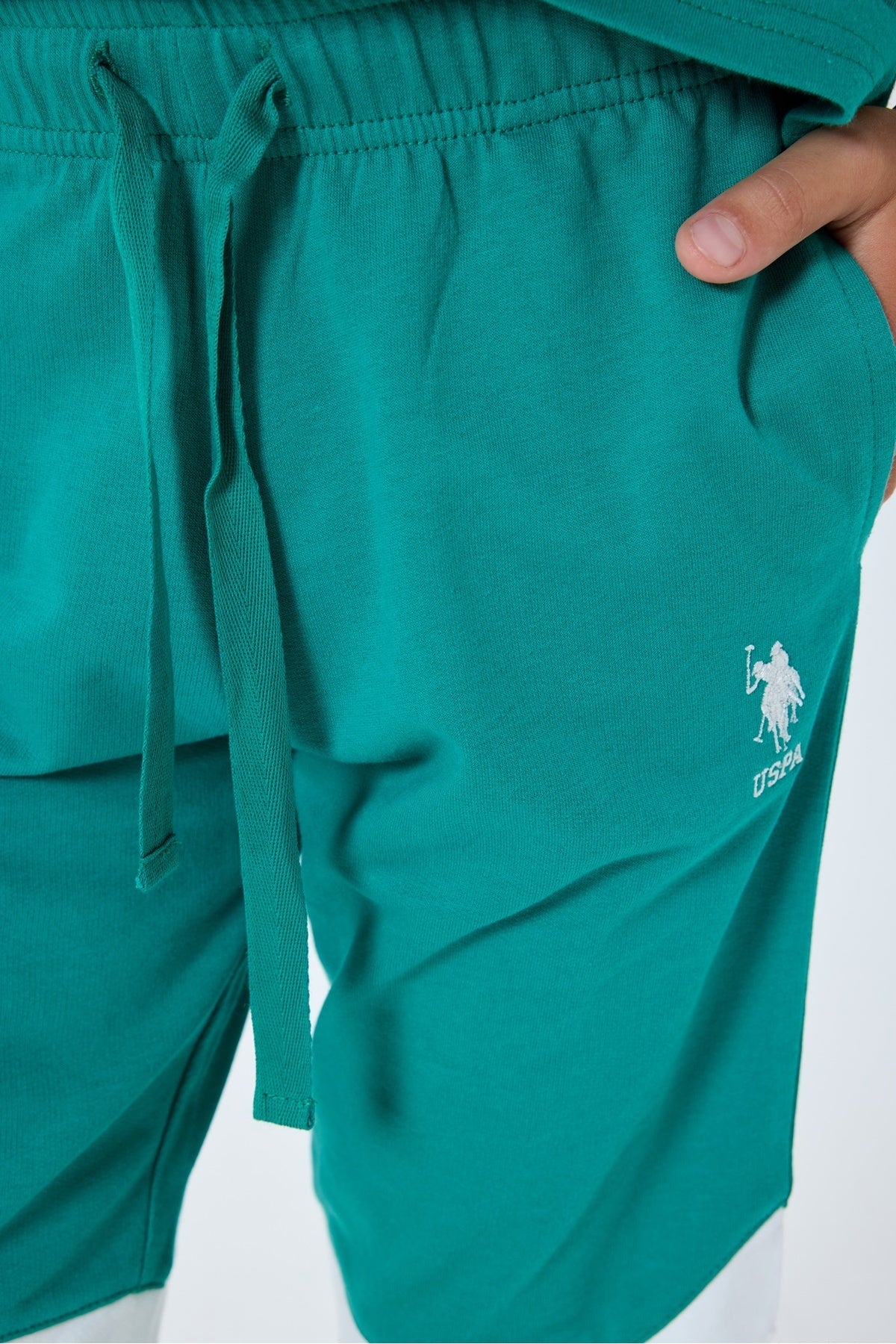 U.S. Polo Assn., Trening scurt cu imprimeu logo pe partea din spate