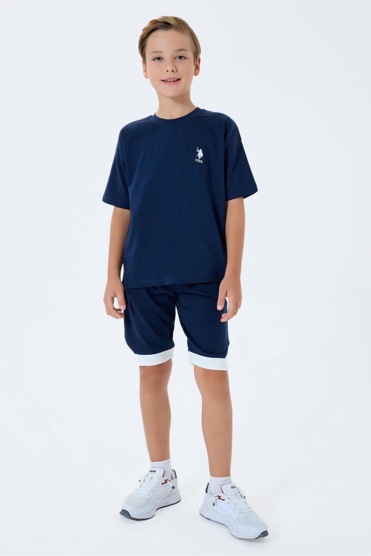 U.S. Polo Assn., Trening scurt cu imprimeu logo pe partea din spate