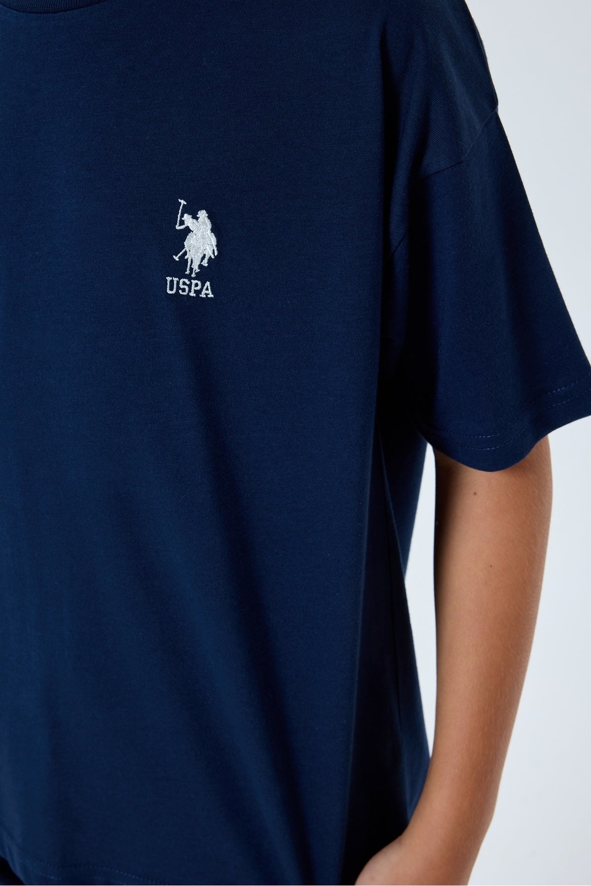 U.S. Polo Assn., Trening scurt cu imprimeu logo pe partea din spate