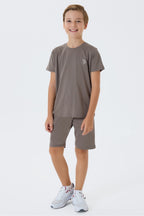 Set doua piese cu tricou si pantaloni scurti, pentru baieti