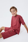 U.S. Polo Assn., Trening scurt din bumbac cu broderie logo discreta