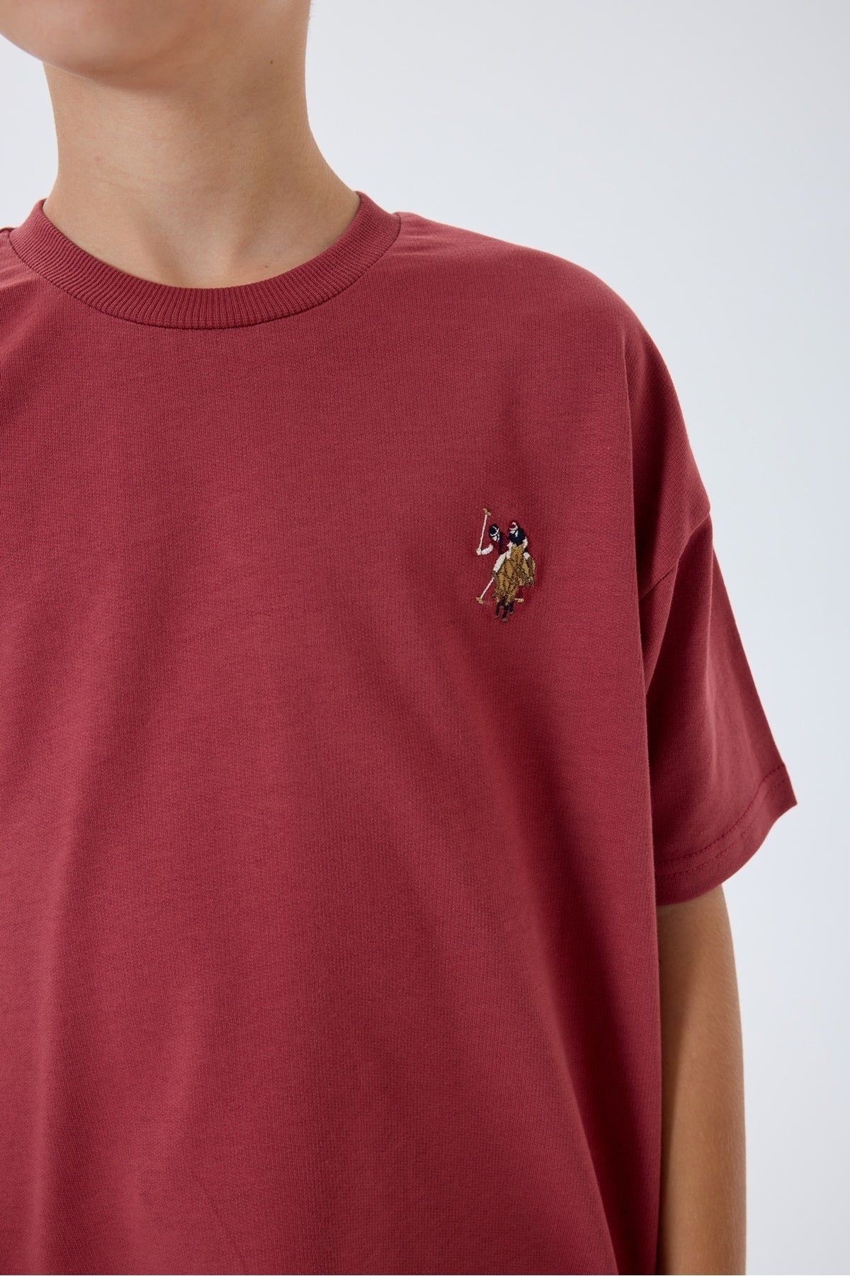 U.S. Polo Assn., Trening scurt din bumbac cu broderie logo discreta