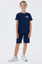 U.S. Polo Assn., Trening scurt cu imprimeu logo pe partea din spate