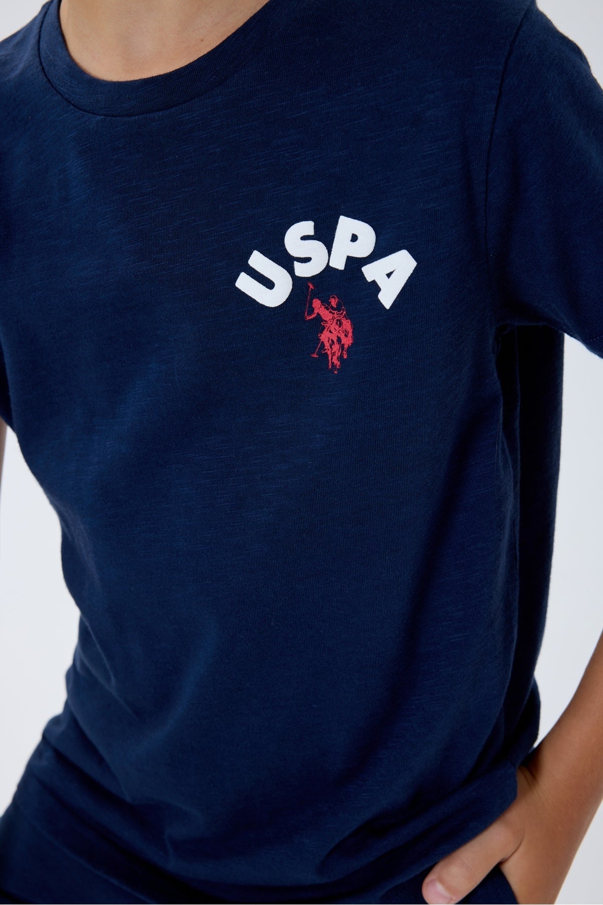 U.S. Polo Assn., Trening scurt cu imprimeu logo pe partea din spate