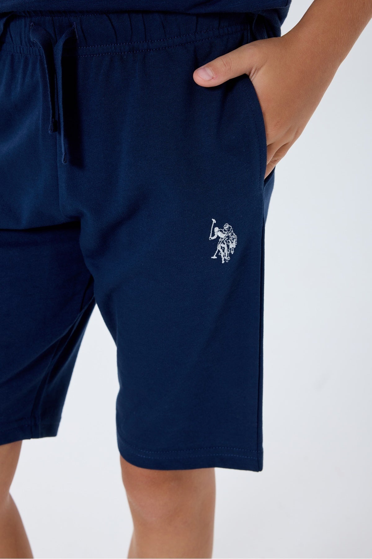 U.S. Polo Assn., Trening scurt cu imprimeu logo pe partea din spate