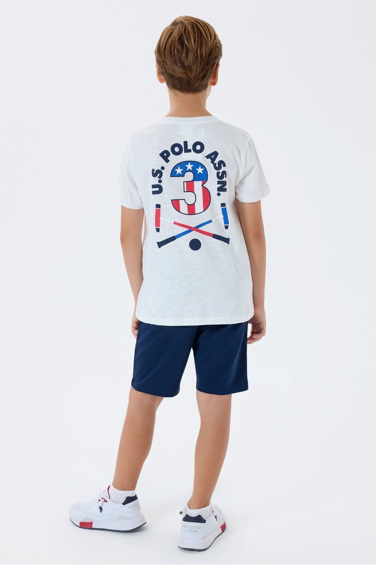 U.S. Polo Assn., Trening scurt cu imprimeu logo pe partea din spate