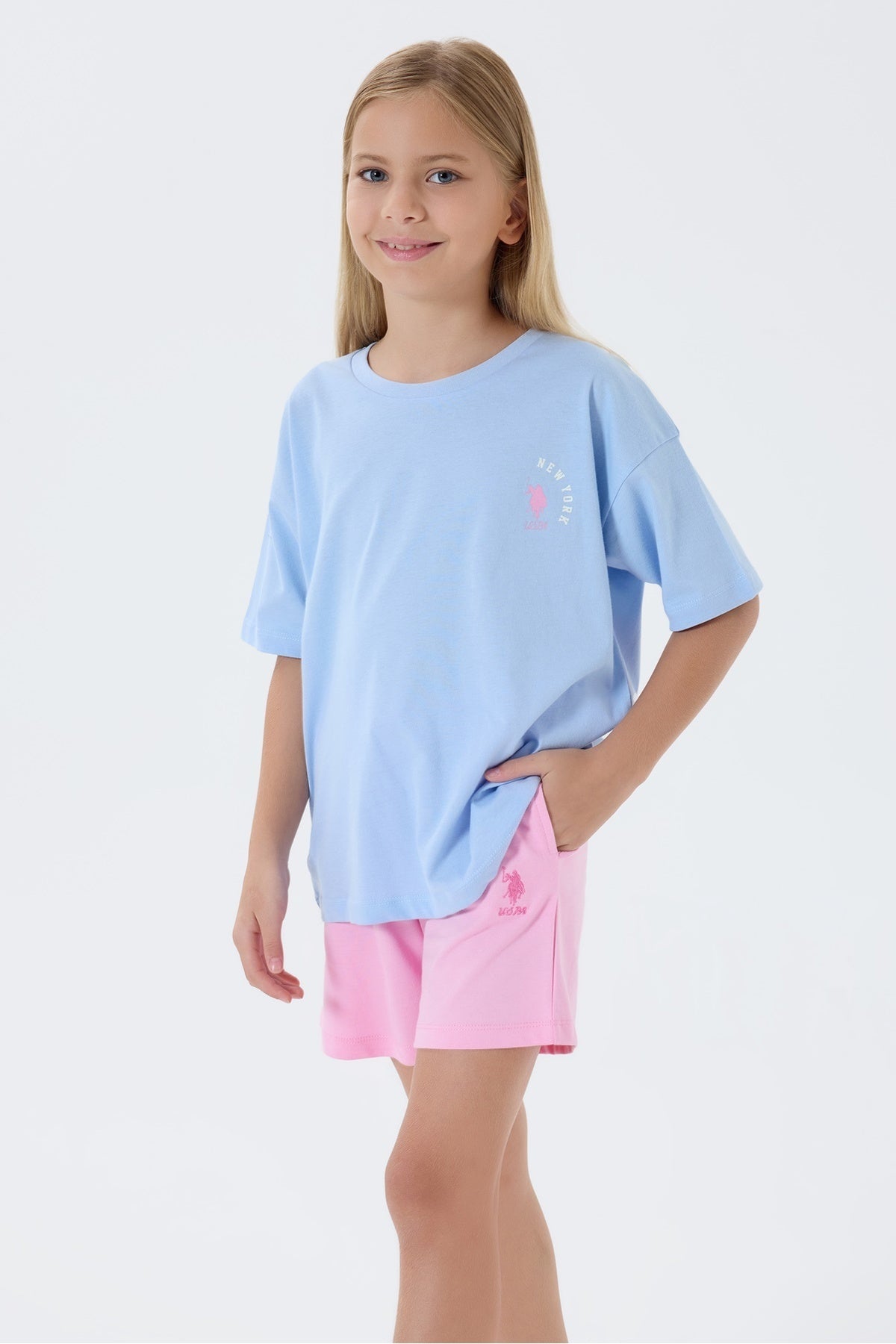 U.S. Polo Assn., Trening cu model in doua tonuri si buzunare laterale