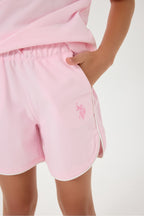 U.S. Polo Assn., Set de tricou cu decolteu la baza gatului si pantaloni scurti - 2 piese