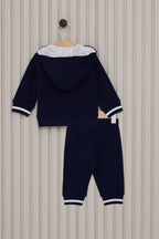 U.S. Polo Assn., Trening cu logo, fermoar si gluga