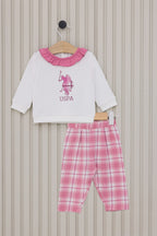 U.S. Polo Assn., Set de pantaloni si bluza de bumbac - 2 piese