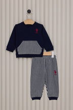 U.S. Polo Assn., Set de bluza si pantaloni cu logo - 2 piese