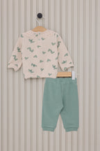 U.S. Polo Assn., Trening cu guler brodat, Verde pal, Crem, 68-74 CM